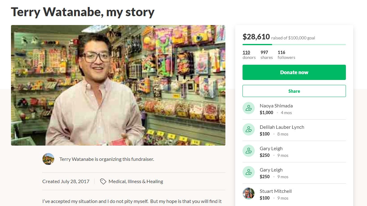 terrance watanabe gofundme