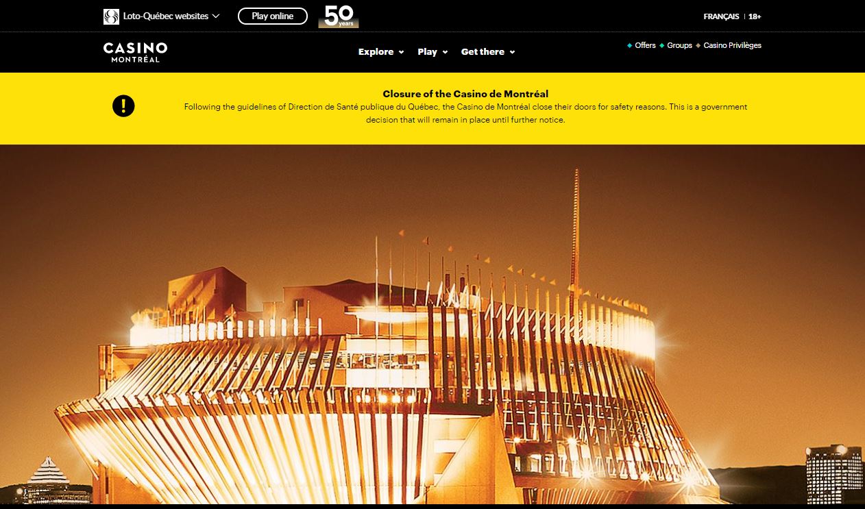 Coronavirus Closure Casino de Montreal